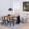 ROXBY Set of 2 Dining Chairs in Black & Oak - Image 7