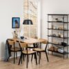 ROXBY Set of 2 Dining Chairs in Black & Oak - Image 8