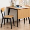 ROXBY Set of 2 Dining Chairs in Black & Oak - Image 10