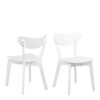 ROXBY Set 0f 2 Dining Chairs in White