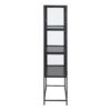 SEAFORD 2 Glass Door Display Cabinet in Black - Image 4