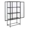 SEAFORD 2 Glass Door Display Cabinet in Black - Image 3