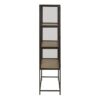 SEAFORD 2 Glass Door Display Cabinet in Black & Oak - Image 4