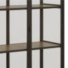 SEAFORD 2 Glass Door Display Cabinet in Black & Oak - Image 7