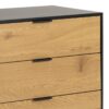 SEAFORD Sideboard with 2 Doors & 3 Drawers in Black & Oak - Image 7