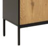 SEAFORD Sideboard with 2 Doors & 3 Drawers in Black & Oak - Image 6