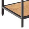 SEAFORD Bookcase with 7 Shelves & Glass Front Display in Black & Oak - Image 8