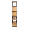 SEAFORD Bookcase with 7 Shelves & Glass Front Display in Black & Oak - Image 4