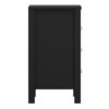 BARCELONA Bedside Table with 3 Drawers in Matt Black - Image 4