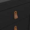 BARCELONA Bedside Table with 3 Drawers in Matt Black - Image 8