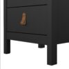 BARCELONA Bedside Table with 3 Drawers in Matt Black - Image 9