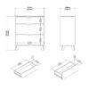 IKAST Chest of 3 Drawers in Jackson Hickory & White - Image 12