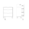 IKAST Chest of 3 Drawers in Jackson Hickory & White - Image 13