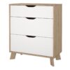 IKAST Chest of 3 Drawers in Jackson Hickory & White - Image 3