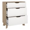 IKAST Chest of 3 Drawers in Jackson Hickory & White - Image 6