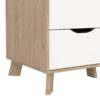 IKAST Wardrobe 3 Doors 2 Drawers & Mirror in Jackson Hickory & White - Image 9