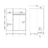 IKAST Wardrobe 3 Doors 2 Drawers & Mirror in Jackson Hickory & White - Image 14