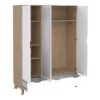 IKAST Wardrobe 3 Doors 2 Drawers & Mirror in Jackson Hickory & White - Image 6