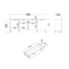IKAST Sideboard 4 Doors 1 Drawer in Jackson Hickory & White - Image 13