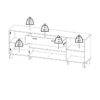 IKAST Sideboard 4 Doors 1 Drawer in Jackson Hickory & White - Image 11