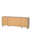 IKAST Sideboard 4 Doors 1 Drawer in Jackson Hickory & White - Image 5