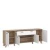 IKAST Sideboard 4 Doors 1 Drawer in Jackson Hickory & White - Image 6