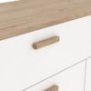 IKAST Sideboard 4 Doors 1 Drawer in Jackson Hickory & White - Image 8