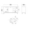 IKAST Sideboard 2 Doors 3 Drawers in Jackson Hickory & White - Image 11