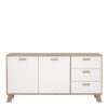 IKAST Sideboard 2 Doors 3 Drawers in Jackson Hickory & White - Image 2