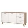 IKAST Sideboard 2 Doors 3 Drawers in Jackson Hickory & White - Image 3