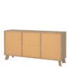 IKAST Sideboard 2 Doors 3 Drawers in Jackson Hickory & White - Image 5