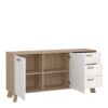 IKAST Sideboard 2 Doors 3 Drawers in Jackson Hickory & White - Image 6