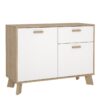 IKAST Sideboard 2 Doors 1 Drawer in Jackson Hickory & White