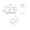 IKAST Sideboard 2 Doors 1 Drawer in Jackson Hickory & White - Image 11