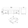 IKAST TV Unit with 1 Door 2 Drawers in Jackson Hickory & White - Image 11
