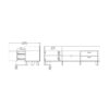 IKAST TV Unit with 1 Door 2 Drawers in Jackson Hickory & White - Image 12