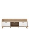 IKAST TV Unit with 1 Door 2 Drawers in Jackson Hickory & White - Image 2