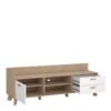 IKAST TV Unit with 1 Door 2 Drawers in Jackson Hickory & White - Image 6