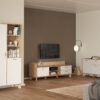 IKAST TV Unit with 1 Door 2 Drawers in Jackson Hickory & White - Image 10