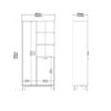 IKAST China Cabinet with 2 Doors in Jackson Hickory & White - Image 11