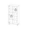 IKAST China Cabinet with 2 Doors in Jackson Hickory & White - Image 13