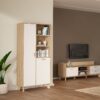 IKAST China Cabinet with 2 Doors in Jackson Hickory & White - Image 10
