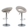 PLUMP Light Grey Swivel Bar Stool with Open Back