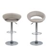 PLUMP Light Grey Swivel Bar Stool with Open Back - Image 2