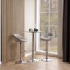PLUMP Light Grey Swivel Bar Stool with Open Back - Image 7