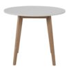 RAVEN Small Round Dining Table in White & Oak