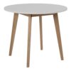 RAVEN Small Round Dining Table in White & Oak - Image 2