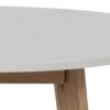 RAVEN Small Round Dining Table in White & Oak - Image 4