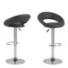 PLUMP Black Swivel Bar Stool with Open Back