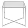 CROSS Square Metal Side Table with Glass Top - Image 2